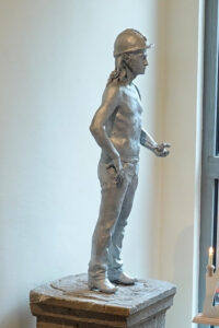 Bergmannsfigur aus Bronze im Wolkensteiner Schloss