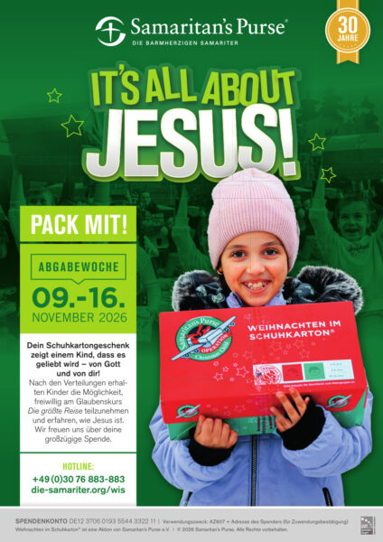 Plakat Weihnachten im Schuhkarton